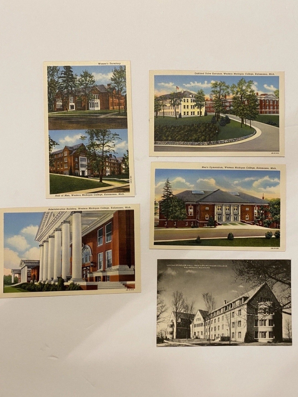 Vintage Campus Wall Art Set - Cream & Blue Postcard Prints